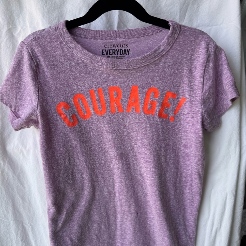 Crewcuts Purple T-Shirt with Orange Print